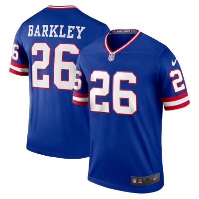 New York Giants #26 Saquon Barkley Nike Men's Royal Classic Player Legend Jersey Men's